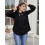 (XL, Black) Női Póló Hosszú Hétköznapi Hétköznapi 2