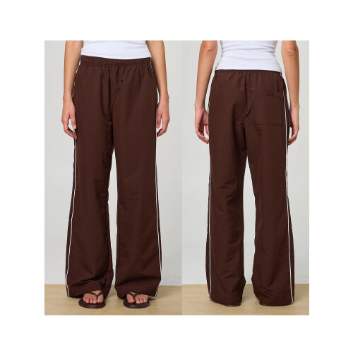 (L, Dark Brown) Γυναικεία παντελόνια φαρδιά, και streetwear 1