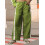 (M, Green) Pantalon ample d'été de serrage 7