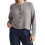 (L, Gray) Women's Crew Neck Knit Cardigan Basic Long Sleeve Solid Color Button Down Sweater Outwear 1