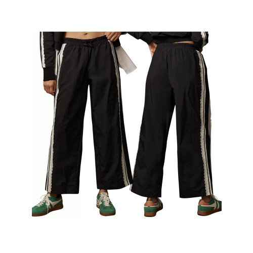 (S, Black) Pantalon ample d'été de serrage 1