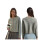 (L, Gray) Women's Crew Neck Knit Cardigan Basic Long Sleeve Solid Color Button Down Sweater Outwear 12
