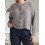 (L, Gray) Women's Crew Neck Knit Cardigan Basic Long Sleeve Solid Color Button Down Sweater Outwear 9
