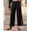 (S, Black) Pantalon ample d'été de serrage 5