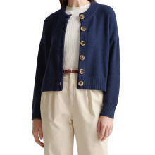 (S, Navy Blue) Gilet cardigan basique vêtement d'extérieur