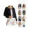 (L, Gray) Women's Crew Neck Knit Cardigan Basic Long Sleeve Solid Color Button Down Sweater Outwear 5