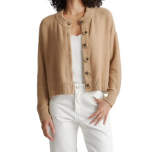 (S, Khaki) Gilet cardigan basique vêtement d'extérieur