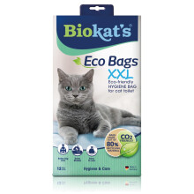 Biokat?s Eco Bags XXL - Cat litter tray liner bags for hygienic litter disposal - 1 pack (1 x 12 bags)
