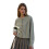 (L, Gray) Women's Crew Neck Knit Cardigan Basic Long Sleeve Solid Color Button Down Sweater Outwear 11
