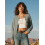 (L, Gray) Women's Crew Neck Knit Cardigan Basic Long Sleeve Solid Color Button Down Sweater Outwear 14