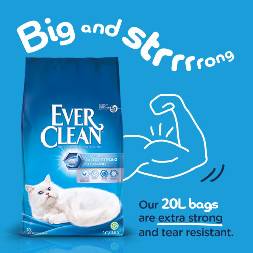 Ever Clean Ever Clean Clumping Cat Litter Extra Strong Unscented 20L 2