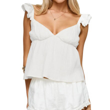 (M, White) Camiseta de verano profundo, holgada.
