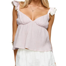 (S, Pale Pink) Camiseta de verano profundo, holgada.