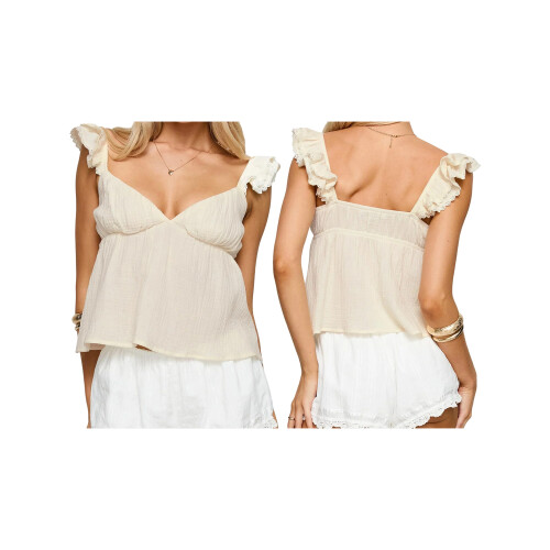 (M, Beige) Camiseta de verano profundo, holgada. 1