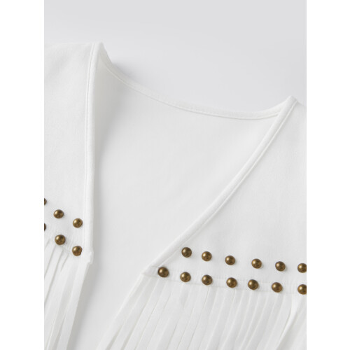 (XL, White) Γυναικείο σουέτ γιλέκο χίπικης εμφάνισης 2