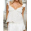 (S, White) Camiseta de verano profundo, holgada. 3