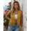 (L, Yellow) Γυναικείο σουέτ γιλέκο χίπικης εμφάνισης 3