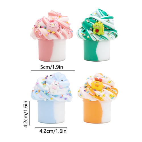Furry Cloud Slime Kit Non-Settling Stretchy Butter Slime 1