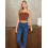 Trägerloses, doppellagiges Bandeau-Top für Damen – Basic-Freizeittop 3