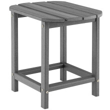 Small Side Table, Weather Resistant Square Tea Table, Beside End Tables(1, Grey)