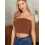 Trägerloses, doppellagiges Bandeau-Top für Damen – Basic-Freizeittop 5