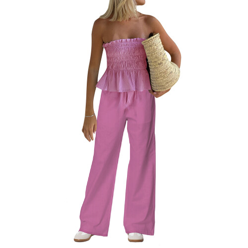 (M, Pink) Set de pantaloni 2 piese.
