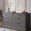 Møbelknop Aluminium Sort Oxideret Diamantmønster 6-pak 3