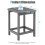 Small Side Table, Weather Resistant Square Tea Table, Beside End Tables(1, Grey) 3