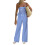(L, Blue) Set de pantaloni 2 piese. 1