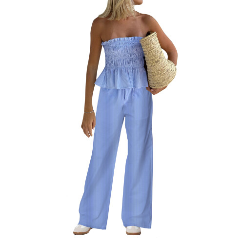 (M, Blue) Set de pantaloni 2 piese.