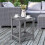 Small Side Table, Weather Resistant Square Tea Table, Beside End Tables(1, Grey) 2