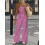 (M, Pink) Set de pantaloni 2 piese. 5