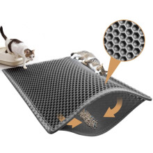 Pieviev Cat Litter Mat: Litter Tray Mat of Exra Large Size Double Layer Honeycomb with Holes Design, Trapping Carpet for Catch, EVA Material Non-BPA,