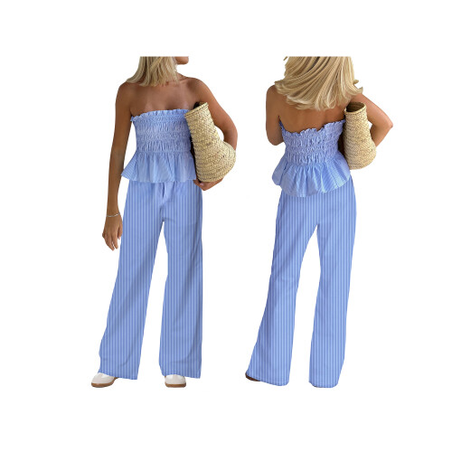 (M, Blue) Set de pantaloni 2 piese. 1