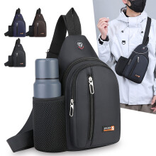 Geantă mare crossbody Wzzjkit – geantă casual cu orificiu pentru căști, rucsac de talie și portofel, compatibilă cu toate telefoanele