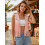 (M, CORAL RED) Γυναικείο σουέτ γιλέκο χίπικης εμφάνισης 5