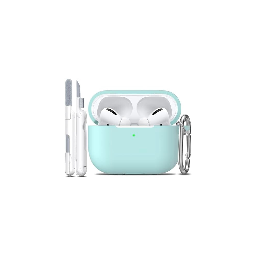 Compatible With Airpods Pro 2Nd/1St Gen Case With Cleaner Kit, Soft Silicone Cover & Keychain – Turquoise 9555307316503