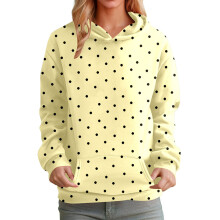 Hoodies voor dames, bedrukte hoodie, sweatshirt, casual ronde hals, losse pasvorm, lange mouwen, pullover top, herfst/winterkleding