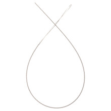 Herbruikbare kralennaald met haakje voor het maken van sieraden (13 x 0,1 cm, zilverkleurig)