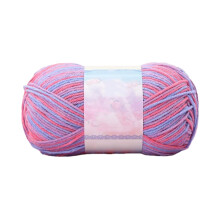Tie-Dye Milk Wool Yarn (130m), Soft Cotton Blend, Multicolor – for Blankets, Garments & Crafts