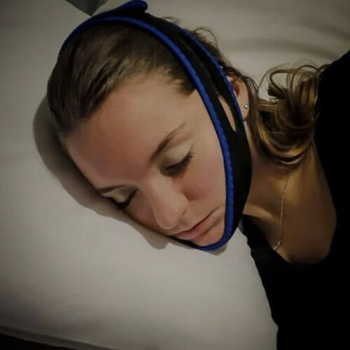 2X Ζώνη κατά του ροχαλητού Cpap, λουράκι πηγουνιού κατά του ροχαλητού, λύση για 2