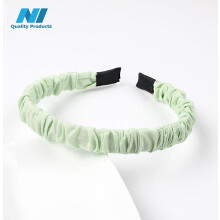 Dámska čelenka N1Wrinkled Hairband Casual Design, vlasové doplnky - zelená (3 ks), nové