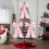 Julgranstopp Rosett Röd Satin Stor Rosa 6