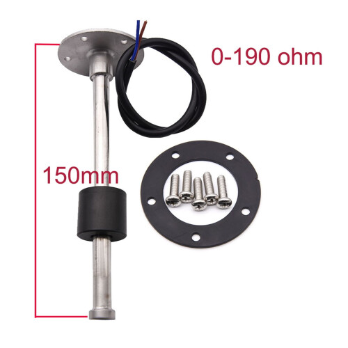 Αισθητήρας στάθμης καυσίμου νερού 0-190ohm/240-33ohm Κατάλληλος για μετρητή 52mm, μονάδα 2