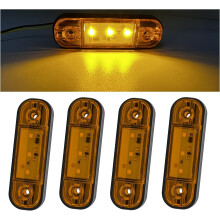 LED-Seitenmarkierungsleuchten, universelle Seitenleuchten für LKW, Anhänger, Wohnwagen und Abschleppwagen, 12 V/24 V, Positionsleuchten vorne und