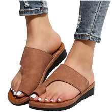 Női elegáns, kényelmes, platformos, alkalmi cipők, nyári strandpapucs, flip-flop, 39 bézs