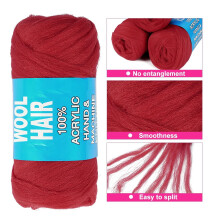 100%1 Roll Brazilian Wool Hair Acrylic Yarn for African Braids/Senegalese Twist/Faux Locs/Wraps/Dreadlocks