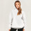 Damen Herbstoberteil, Langarm-Kapuzenpullover, einfarbig, locker geschnitten, lässig, Basic-Hoodie, Weiß 4