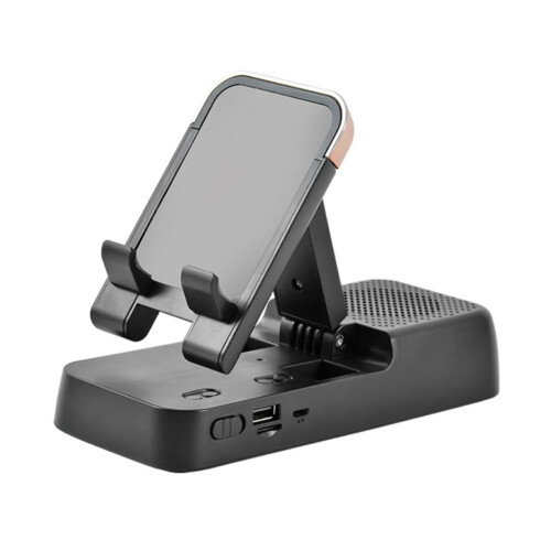 Multifunctional Foldable Phone Stand with Bluetooth Speaker for Desktop Smartphone Bracket
