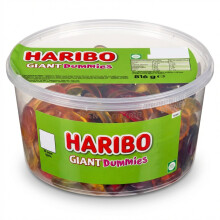 Haribo Giant Dummies 816g Tub, Iconic Fruit Jelly Sweets, Huge Gummy Treat